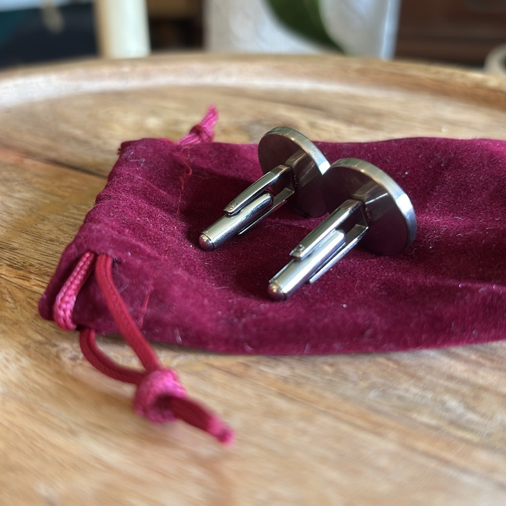 Silver Cufflinks for Father of the Bride - Picture 4 of 10